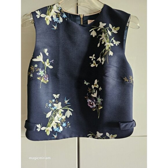 BNWT Ted Baker London Samsa Entangled Enchantment Crop Top - Picture 5 of 15